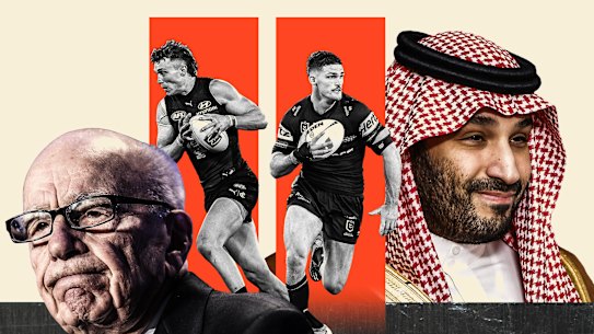 Saudi Arabia may have a hand in News Corp’s Foxtel sale. Rupert Murdoch [left]; Saudi Crown Prince Mohammed Bin Salman [right]