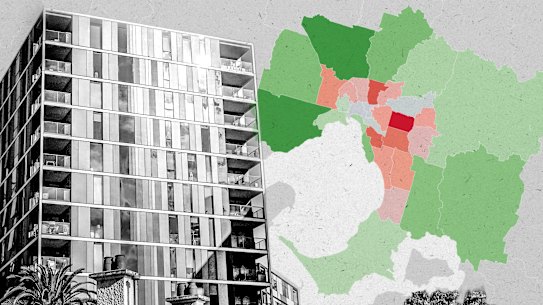 Housing target progress in Melbourne LGAs. 