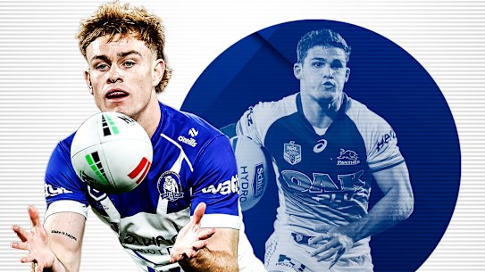 Lachlan Galvin goes head to head with Nathan Cleary on Sunday.