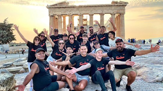 The winning Sydney WorldPride 2023 bid team in Athens in October 2019.