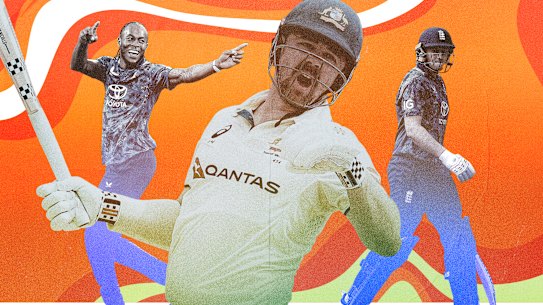 Ashes form guide: Travis Head, Joe Root and Jofra Archer.