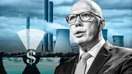 Opposition Leader Peter Dutton announces the Coalition’s nuclear costings. 