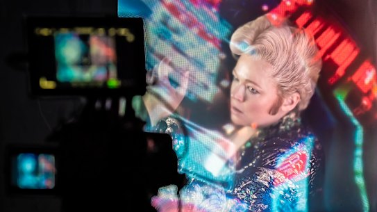 Sarah Snook in the production of Dorian Gray.