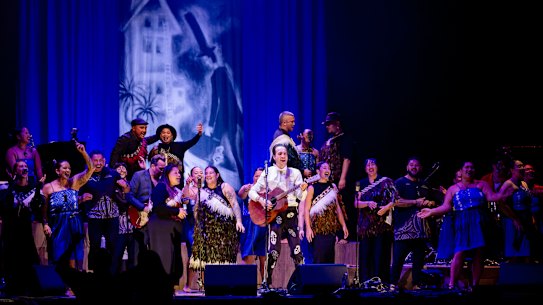 Marlon Williams and the Yarra Benders, with guest Maori choir, at Melbourne Town Hall for Rising.