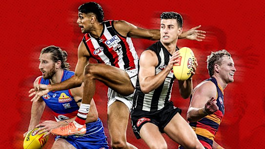 Marcus Bontempelli, Nasiah Wanganeen-Milera, Nick Daicos and Jordan Dawson have each had standout seasons.