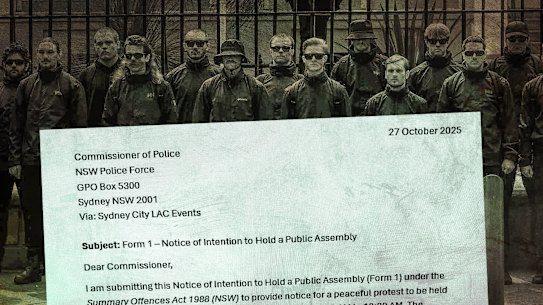 Neo nazis outside parliament and the letter to the police commissioner