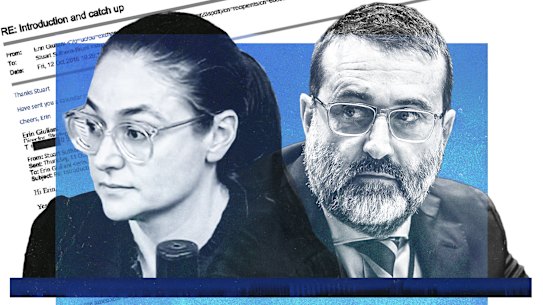 Dr Erin Giuliani gives evidence to the ICAC on Tuesday.