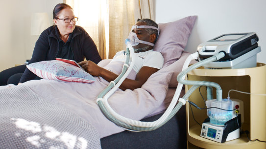 Medical device company ResMed is more than tripling production of its ventilators (pictured here) as a result of the surge in demand caused by COVID-19.