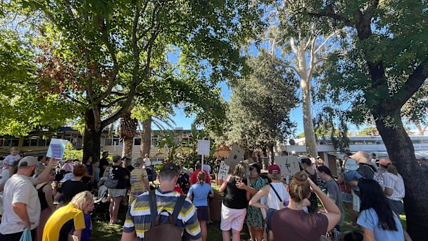 Wind in the Willows closure protest on Maqrch 5.