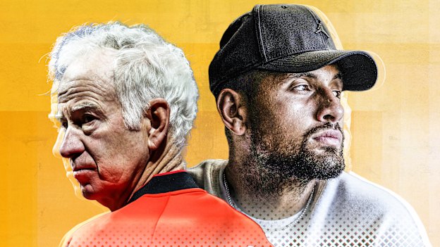 John McEnroe and Nick Kyrgios.