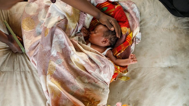 Born to an unwed mother far from home, this baby cannot leave