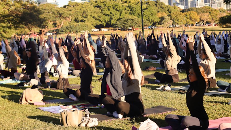 She posted a TikTok. Now hundreds of people turn up for free Pilates