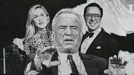 Olivia Nuzzi [left] and Ryan Lizza [right] with Robert F. Kennedy Jr [centre].