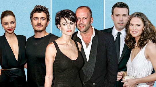 While their marriages may have ended some time ago Miranda Kerr and Orlando Bloom, Demi Moore and Bruce Willis, and Ben Affleck and Jennifer Garner have all navigated their post divorce relationships remarkably well. 