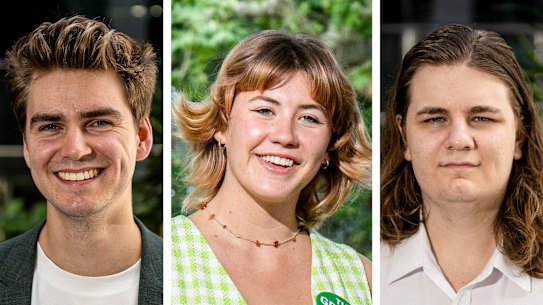 Young Sydneysiders Matthew Thrum, Greens councilor Bonnie Harvey and Zachary Moore aren’t impressed with the major parties housing policies. 
