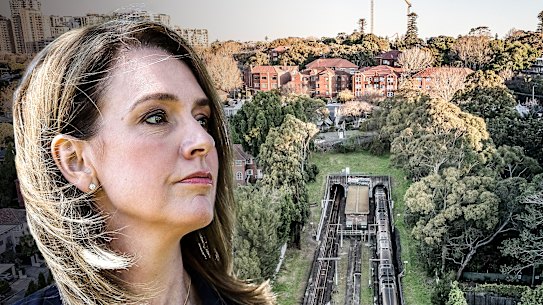 Vaucluse MP Kellie Sloane and the proposed Woollahra railway station.