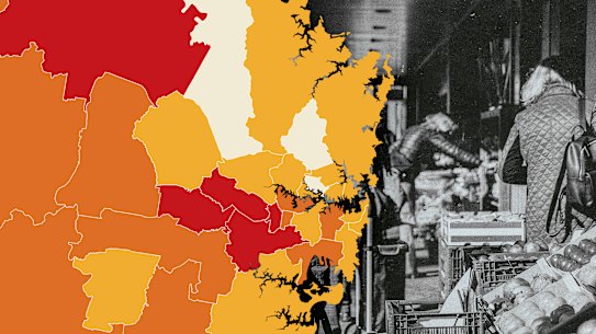 New data shows the cost-of-living crisis hitting western Sydney harder than the rest of the city.