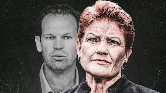 Matt Canavan and Pauline Hanson.