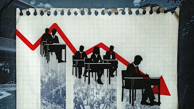 One type of school has been falling out of the top HSC results over the past 20 years.