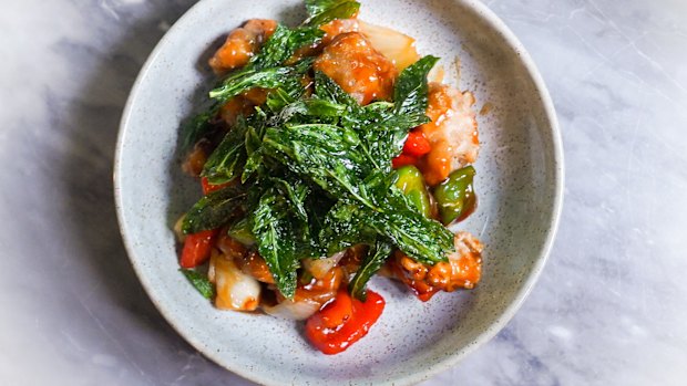 Sweet and sour duck.