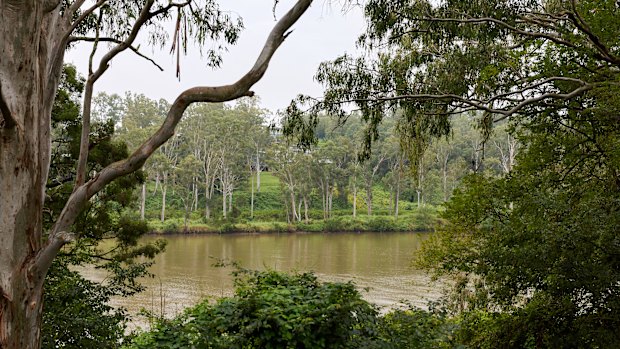View of the Brisbane River in Jindalee. 