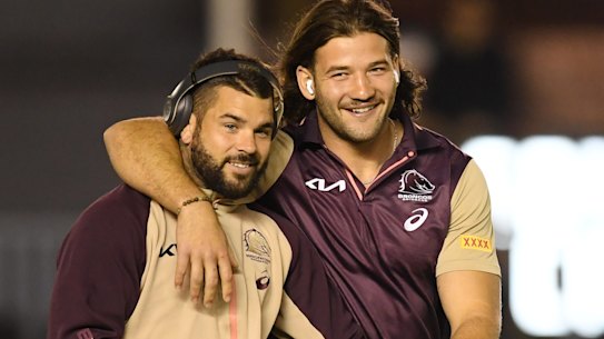 Brisbane’s Adam Reynolds and Pat Carrigan