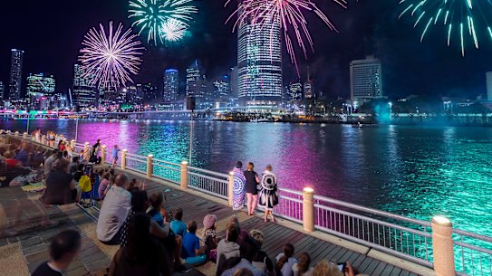 The Lord Mayor’s New Year’s Eve Fireworks in Brisbane.