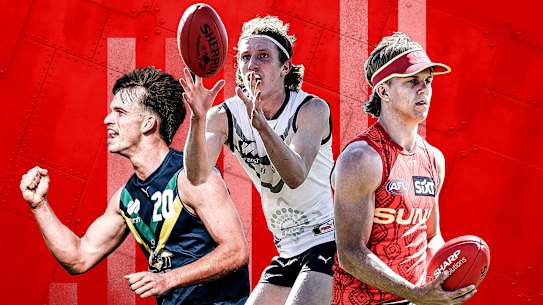 Daniel Annable, Willem Duursma and Zeke Uwland are among the prospects likely to be picked up near the very top of this year’s draft by AFL clubs.