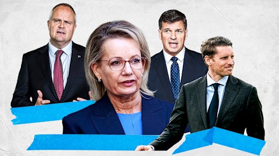Deputy Liberal Leader Ted O’Brien, Opposition Leader Sussan Ley, defence spokesman Angus Taylor, and backbencher Andrew Hastie could all lead the party to the next election. 