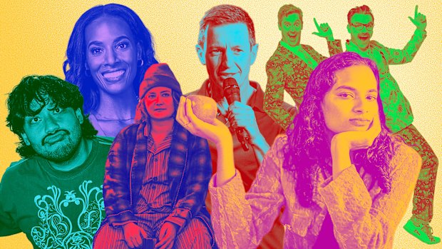 L-R: David Correos, Zainab Johnson, Laura Davis, Rove McManus, The Listies, Abby Govindan