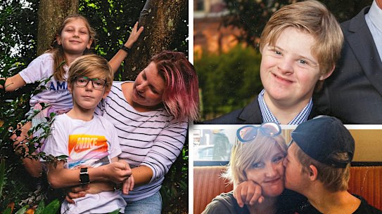Clockwise from left: Danijela Fitzgibbon with her children William and Alexis, Finlay Browne, Rachel and Finlay Browne.