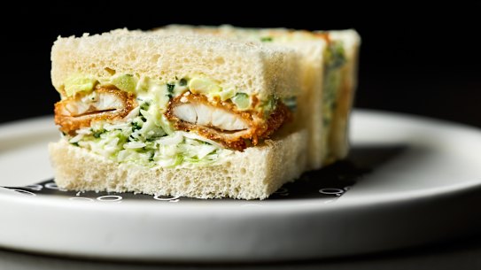 Honto’s crumbed whiting sando.