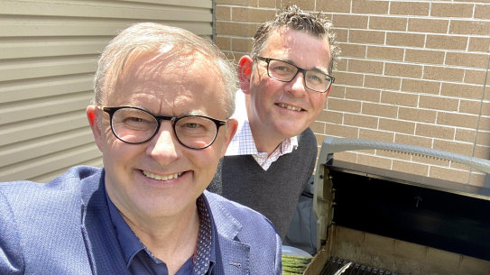 Anthony Albanese and Daniel Andrews have not yet appeared together on the campaign trail.