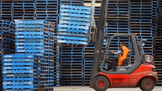 Coles boss Steven Cain has warned of a shortage of pallets.