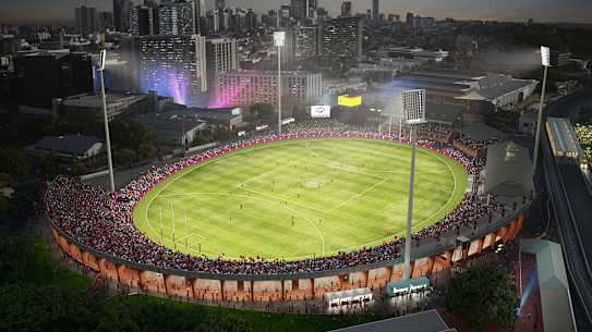 An artist’s impression of the redeveloped RNA Showgrounds.