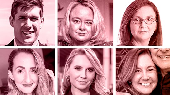 Departing Labor staffers. Clockwise from top left: Lachlan McKenzie, Brigid Delaney, Katharine Murphy, Katie Connolly, Stela Todorovic, Lanai Scarr