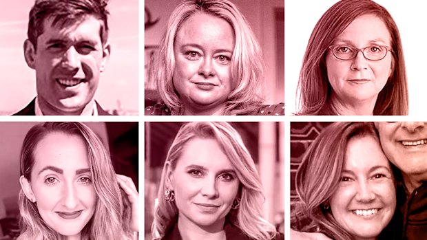 Departing Labor staffers. Clockwise from top left: Lachlan McKenzie, Brigid Delaney, Katharine Murphy, Katie Connolly, Stela Todorovic, Lanai Scarr