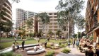 The 20,000-square-metre precinct will feature six buildings (four of them residential) set around a central green square.