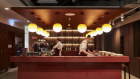 The cocktail bar inside Hub Australia’s new flagship flex office at 44 Martin Place, Sydney.