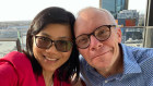 Detained Australian economist Sean Turnell with his wife Ha Vu.