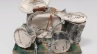 Claes Oldenburg’s “Miniature Soft Drum Set,” 1969, was produced in an edition of 200 by Multiples, Inc.