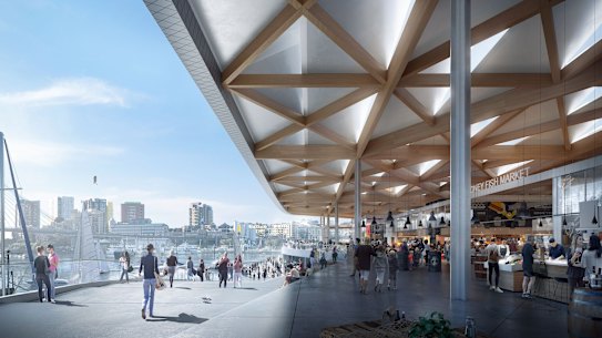 Built on the water with fish scale roof: Sydney's new look fish market