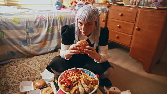 Nadia Zwecker in Eliza Scanlen's short film Mukbang. 