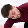 Brendan Kerry skates during the Beijing 2022 Winter Olympic Games at Capital Indoor Stadium.