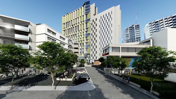 An artist's impression of the student accommodation plan at The Block. 