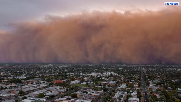 A dust storm has hit the state's north-west. 