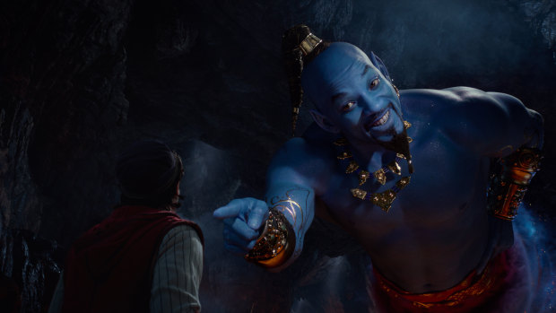 Will Smith as the Genie in the new live-action Aladdin.