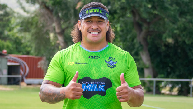 Fighting fit ... Josh Papalii returned to pre-season training in supreme physical condition.
