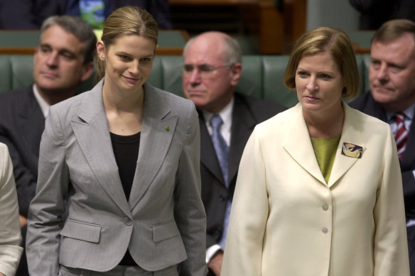 Julie Owens, right, when she was sworn in as an MP in 2004.