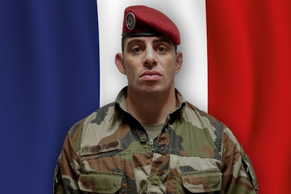 Il sergente maggiore Florian Montorio, in un'immagine condivisa dal capo di stato maggiore della Difesa francese.